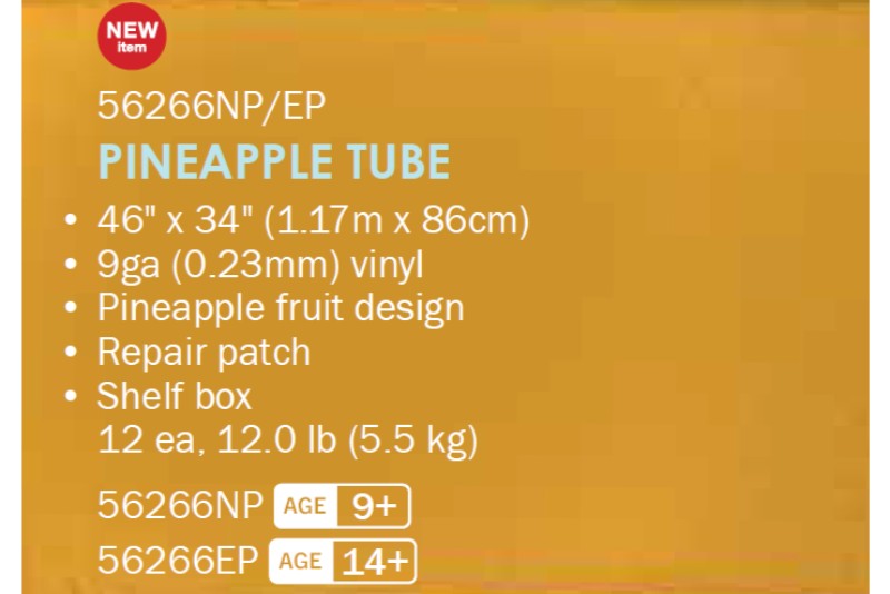 Salvavidas Piña diseño 1.17 m - Wiwi Inflables de Mayoreo