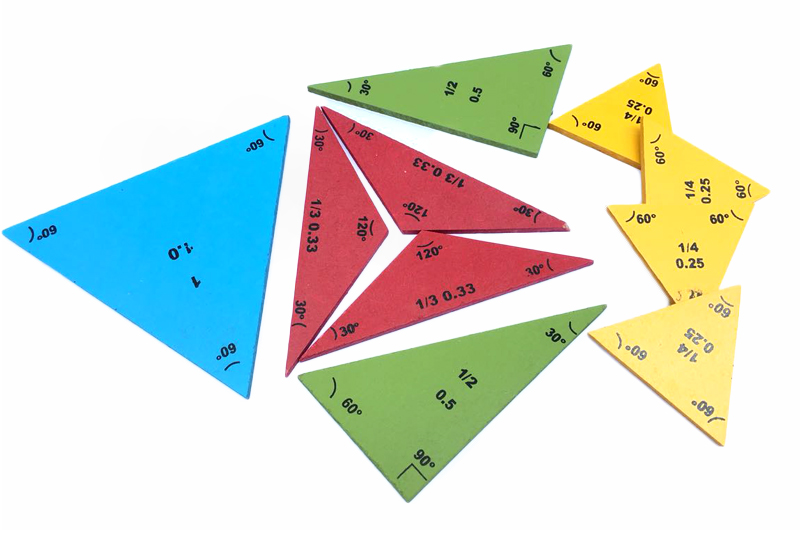 Triangulo geométrico de grados - Didácticos de mayoreo