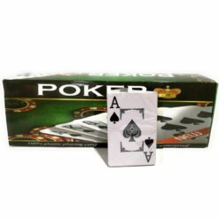 Cartas Poker con 54 Naipes de plástico Resistentes al Agua Caja con 12