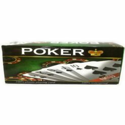 Cartas Poker con 54 Naipes de plástico Resistentes al Agua Caja con 12