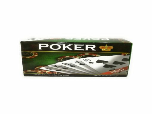 Cartas Poker con 54 Naipes de plástico Resistentes al Agua Caja con 12