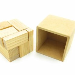 Cubo de madera 17 pzs: Desafío de ingenio en un cajón
