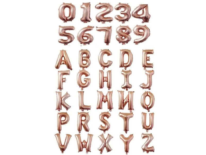 Globos Metálicos de Letras y Números