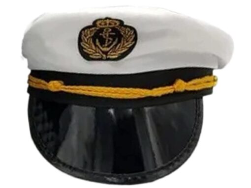 Sombrero Gorra Capitán de la Marina con escudo bordado Unitalla