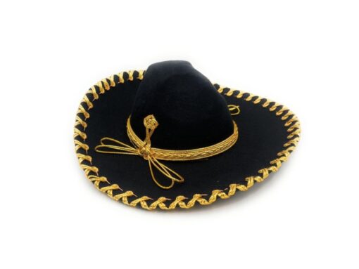 Sombrero de Charro, Charra, China o Mariachi, también de caporal, es un accesorio hecho a mano con adornos pegados (NO SON BORDADOS), alegórico y festivo, listo para tu disfraz, fiesta, evento o como adorno en tu bar, antro, cantina o la estancia de tu casa o negocios. Este producto es artesanal, hecho a mano por artesanos, lo cual lo hace imperfecto