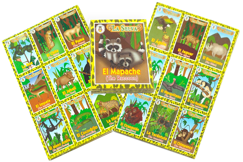 Lotería Didáctica Animales de la Selva - Wiwi Loterías de Mayoreo