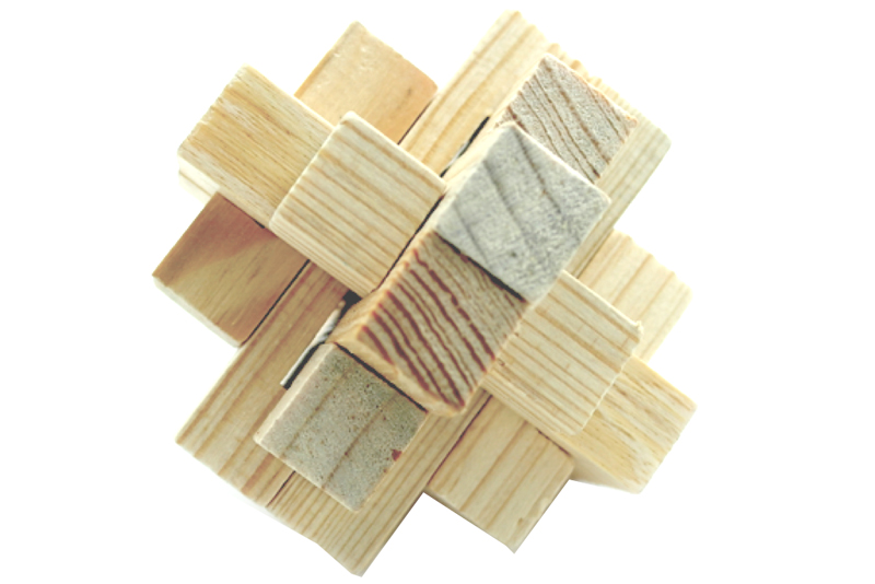 Cruceta Doble Rompecabezas 3D de madera Wiwi Juegos de mayoreo
