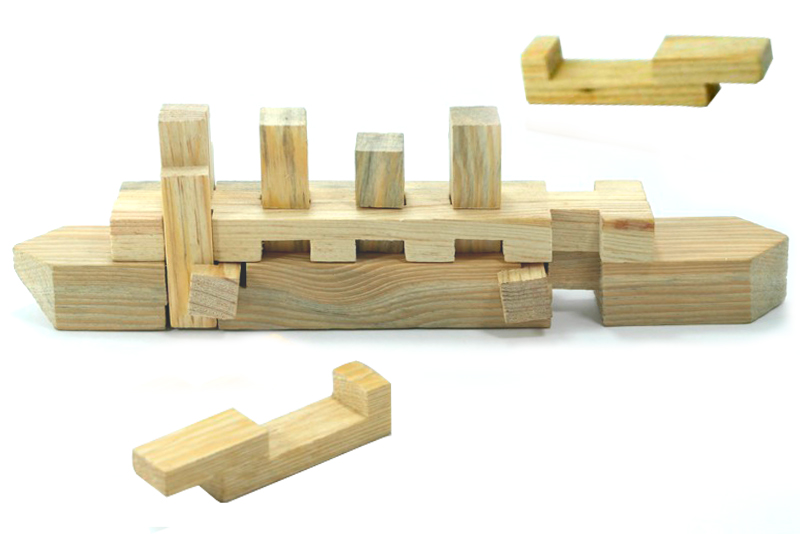 Rompecabezas 3D Barco de madera - Wiwi Juegos de mayoreo, juguetes de habilidad y destreza